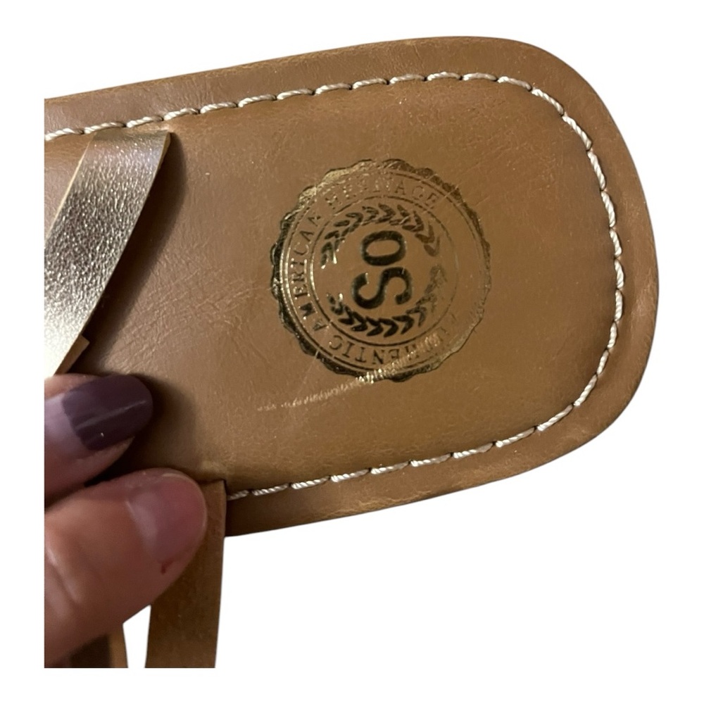SO brand gold straps flat sandals from Kohl’s - Picture 6 of 8